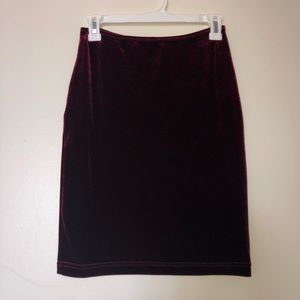 American Apparel Velvet Pencil Skirt